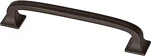 Franklin Brass (10-Pack)  Deep Bronze Cabinet Handles, 4 Inch Hole Center, Pulls for Drawers, Kitchen Cabinet Door, Dressers | Lombard