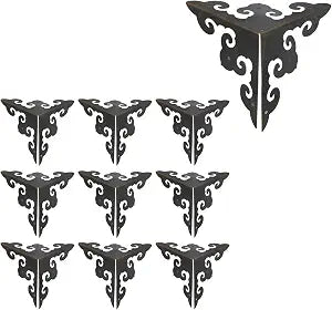 Mcredy Vintage Corner Protectors, Bronze Hollow Style, 10Pcs