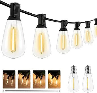 litogo 240FT Dimmable Patio Lights Waterproof, LED Outdoor String Lights with Shatterproof Edison Bulbs, Outside Hanging Light with Timer for Bistro Yard Tent Garden Camp