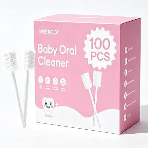 100 Pack Baby Tongue Cleaner and Oral Cleaner, Disposable Baby Toothbrush