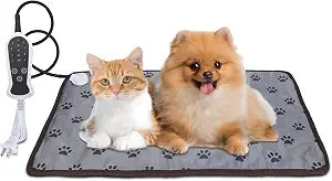 Pet Heating Pad, Temperature Adjustable Dog Heated Mat, Digital Display Smart Heated Dog Bed, 9 Adjustable Modes, Puppy Heating Pads Mat for Dogs, Cats, Rabbits, Chicken