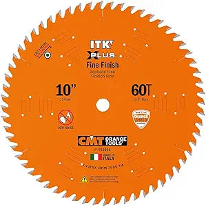 CMT Orange Tools P10060 - ITK XPlus Finish Blade HW D=10x60T ATB Bore=5/8"