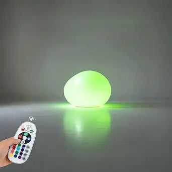 6" Pebble Oval Night Light,RGB USB Powered Remote Control Mood Lamp