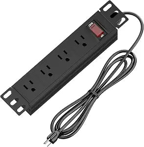 10" Rack PDU- 1U (4Outlets) 10-inch Mini Rack Power Distribution Unit,6 FT
