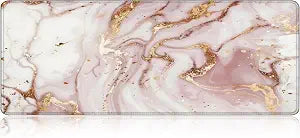 Large Gaming Mouse pad,Rose Gold Marble Anti Slip Rubber Base Mouse pad, Suitable for Computer, Laptop, Office Desk Accessories