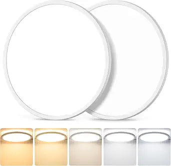 12 Inch 3200LM Dimmable Ultra Thin LED Flush Mount Ceiling Lights, 2-Pack