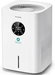 Provirtec Pro Baby Evaporative Humidifier for Bedroom, MistFree & No White Dust, BPA-Free and 16dB Quiet Sleep for Kids, 3 Age-Modes, Auto Control, Tap Water Safe, 4L Easy Clean Tank for Nursery