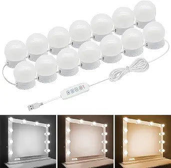 Pretmess LED Vanity Lights for Mirror, Hollywood Style, 14 Dimmable Bulbs