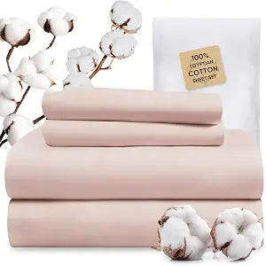 TWK 1200 Thread Count 100% Egyptian Cotton Sheets Bed Set,Thickness,Long-Lasting Durability,Resists Pilling,Deep Pocket Up to 18",with a Laundry Bag (Sand, Queen)