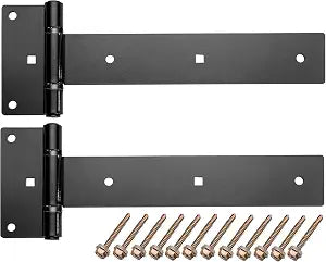 12in T-Strap Gate Hinges,180Open Heavy Duty Tee Hinge