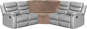 ULTICOR Corner Wedge Seat Cover for L Shape Recliner Couch (Taupe)
