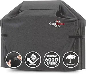 GrillTough Heavy Duty BBQ Grill Cover for Outdoor Grill, 58 Inch  Waterproof, Weather Resistant, UV & Fade Resistant with Adjustable Straps  Gas Grill Cover for Weber, Charbroil, etc. Charcoal