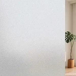 Frosted Glass Window Film, Removable Glass Door Privacy Film, Suitable for Bathrooms, Offices, Static Cling Decorative Film, Reusable Window Stickers (Pure, 29.6X118.1 Inch)