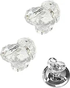 4Pcs Transparent Heart Toilet Button Pusher Flusher Top Push Button Accessory