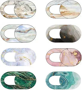 Marble Laptop Camera Cover Slide Cute 8 Pack, Webcam Cover Slide Phone Camera Cover, FadyRaye Ultra-Thin Computer Camera Cover Slide Blocker Fits Cell Phone Laptop, Desktop PC, Tablet
