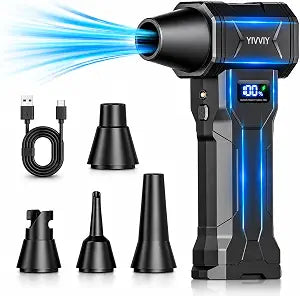 Handheld 4-Gear Powerful Electric Air Blower Dust Blower, 120000RPM Fast Charge Cordless Compressed Air Duster Cleaner Widely Used for Indoor Outdoor Vehicle Electronic Cleaning
