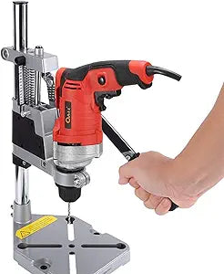 Drill Stand for Hand Drill Universal Drill Press Stand Adjustable Bench Drill Press Universal Bench Clamp Drill Press Holder Table Workbench Repair Tool Heavy Duty Single Hole Aluminum Base