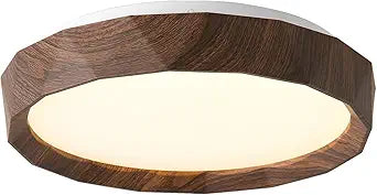 ANYLOVE 15 inch LED Flush Mount Ceiling Light Fixture,3000K 4000K 5000K Adjustable Ceiling Lights, Farmhouse Oak Wood Grain Ceiling Light for Bedroom Hallway Bathroom Kitchen