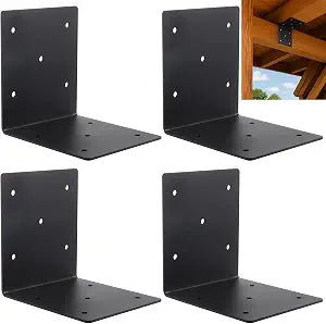 4 Pcs Heavy Duty Steel Corner Bracket, 6"x6"x5" Angle Bracket