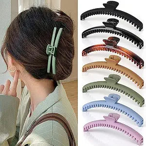 Hold Everything Hair Claw Clips Perfect for Thick and Thin Hair Straight, Wavy and Curly Strong Clip,Non-Slip 7 Colors Double Row Teeth Hair Claw Clips With 52 teeth.