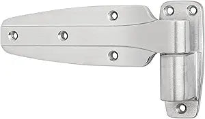 Kason 1245 Reversible Cam-Rise Hinge, Flush Offset, Brushed Chrome Finish, 11245000088