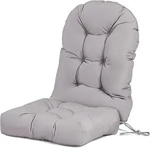 Adirondack Chair Cushion Tufted Waterproof Outdoor Rocking Chair Cushions with Ties Anti-Slip High Back Patio Chair Cushions for Patio Furniture Cushions