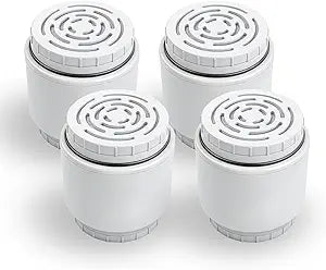 Replacement Cartridge Compatible with AquaBliss SF400 SF500, Multi-Stage Shower Water Filter, Helps Soothes Dry Itchy Skin (4 Packs)
