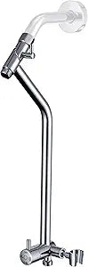 G-Promise All Metal Shower Diverter with Low Holder, Extended 13.5 Inch, 3-Way Diverter Valve with Pause Mode for Handheld and Fixed Shower Heads, 4-Setting Universal Replacement Part (Chrome)