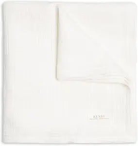 Colored Organics Kendi Baby Organic Cotton Swaddle - Infant Receiving Blanket - Coconut Muslin