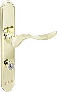 Wright Products - Serenade Mortise Keyed Lever Mount Latch with Deadbolt for Screen and Storm Doors, Polished Brass
