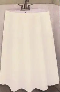 Better Home Link Design Textured Microfiber Sink Skirt, Luxurious Fabric Bathroom Vanity Cover, (White)