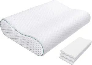 Releep Ergonomic Memory Foam Pillow - Orthopedic Cervical Support Pillow for Neck & Shoulder Pain Relief, Adjustable Contour Pillow for All Sleeping PositionsKing Size