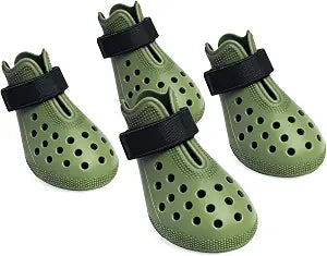 Dog Shoes for Hot Pavement - Comfortable Paw Protection for Medium & Large Dogs, Adjustable Strap & Non-Slip, Easy-Clean, Outdoor Sports Boots, Dog Booties for Summer Rain (Green, XL)