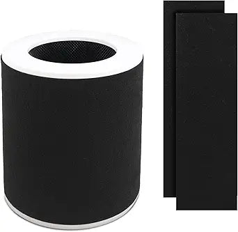 KJ02 Replacement Filter Compatible with Dhyala KJ02 Air Puri-fier Advanced Filtration with Pre-Filter, Black (1Filter & 2 Pre-Filters)