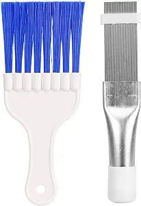 Air Conditioner Condenser Fin Cleaning Brush Stainless Steel Coil Condenser Brush AC Fin Comb Refrigerator Coil Cleaning Whisk Brush Evaporator Radiator Repair Tool