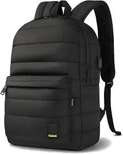 Goloni Backpack for Women, Quilted Laptop Backpack, Water Resistant Work Bag, Black