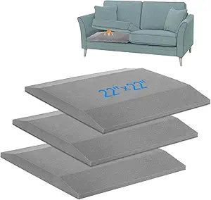 Sofa Cushion Support for Sagging Couch  Trapezoid 40D Firm Foam Inserts, Durable Seat Repair Pads to Lift and Support Sunken Furniture, Easy No-Tool Setup, Grey 3PCS