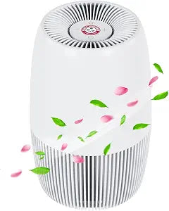Air Purifiers for Home with Night Light, HEPA Filter Captures 99.97% of Smoke, Pollen, Pet Dander & Odors, Quiet for Bedroom, Office, Home, Pearl White