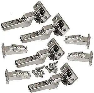 Blum CLIP top BLUMOTION Soft-Close Hinges, 110 degree, Self closing, Face Frame, with Mounting Plates (Inset - 4 pack)