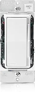 Leviton Decora Slide Ceiling Fan Wall Switch, Quiet 3-Speed Fan Control, 1.5 Amps, DSF01-10Z, White with Ivory and Light Almond Faceplates