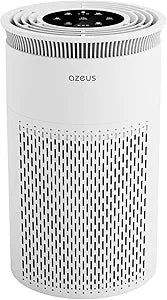 AZEUS Compact Air Purifier for Home, Quiet Air Cleaner with Layered Filter, Small Portable Design for Bedroom and Office
