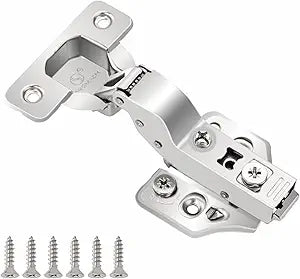 20 Pack Inset Overlay Soft Close Cabinet Hinges 105 Frameless 3 Way Adjustable Soft Close Hinges for Cabinet Doors Kitchen Cabinet Door Hinges with Screws