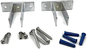 Harris Hardware 15446-B Chrome Zamac Urinal Screen Bracket Pack 1" Panels