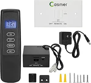 Universal Fireplace Remote Control Kit,Fit skytech 1420-A,1420TH-A,1001-A,1001TH-A,durablow TR1003, Napoleon F45,Acumen RCK-IW,Ambient RCB and More,Dual Power,Child Safety Lock,for Millivolt Valve