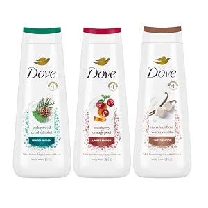 Dove Body Wash 3 Count Mixed Pack for Renewed, Healthy-Looking Skin Gentle Skin Cleanser with 24hr Renewing MicroMoisture