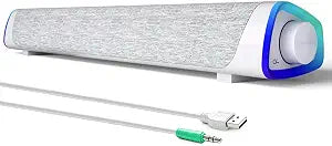 SOULION R30 Computer Speakers for Desktop PC, Wired USB Powered 3.5mm Aux