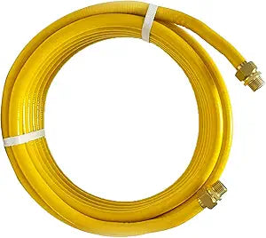 1/2 Inch CSST Gas Line Kit, 33FT Corrugated Stainless Steel Flexible Hose for Natural Gas, Propane with 2 Male Fittings (33ft 1/2'')