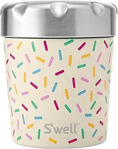 S'well Stainless Steel Ice Cream Chiller, 16oz, Sweet Sprinkle, Triple Layered Vacuum Insulated Container Keeps Ice Cream Frozen For Up To Four Hours, BPA Free