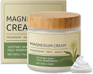 Magnesium Chloride Nerve Relief Cream with Arnica and Msm for Joint, Muscle Relaxation, Hands & Knees, Fast-Absorbing & Non-Greasy Soothing Nerve Formula Moisturizing (1PC)