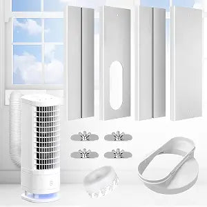 Upgrade Portable ac Window Vent Kit,ac Window Seal Kit,Portable Air Conditioner Window Kit Adjustable Length from 17" to 60" for Sliding Window,Portable ac Window Kit